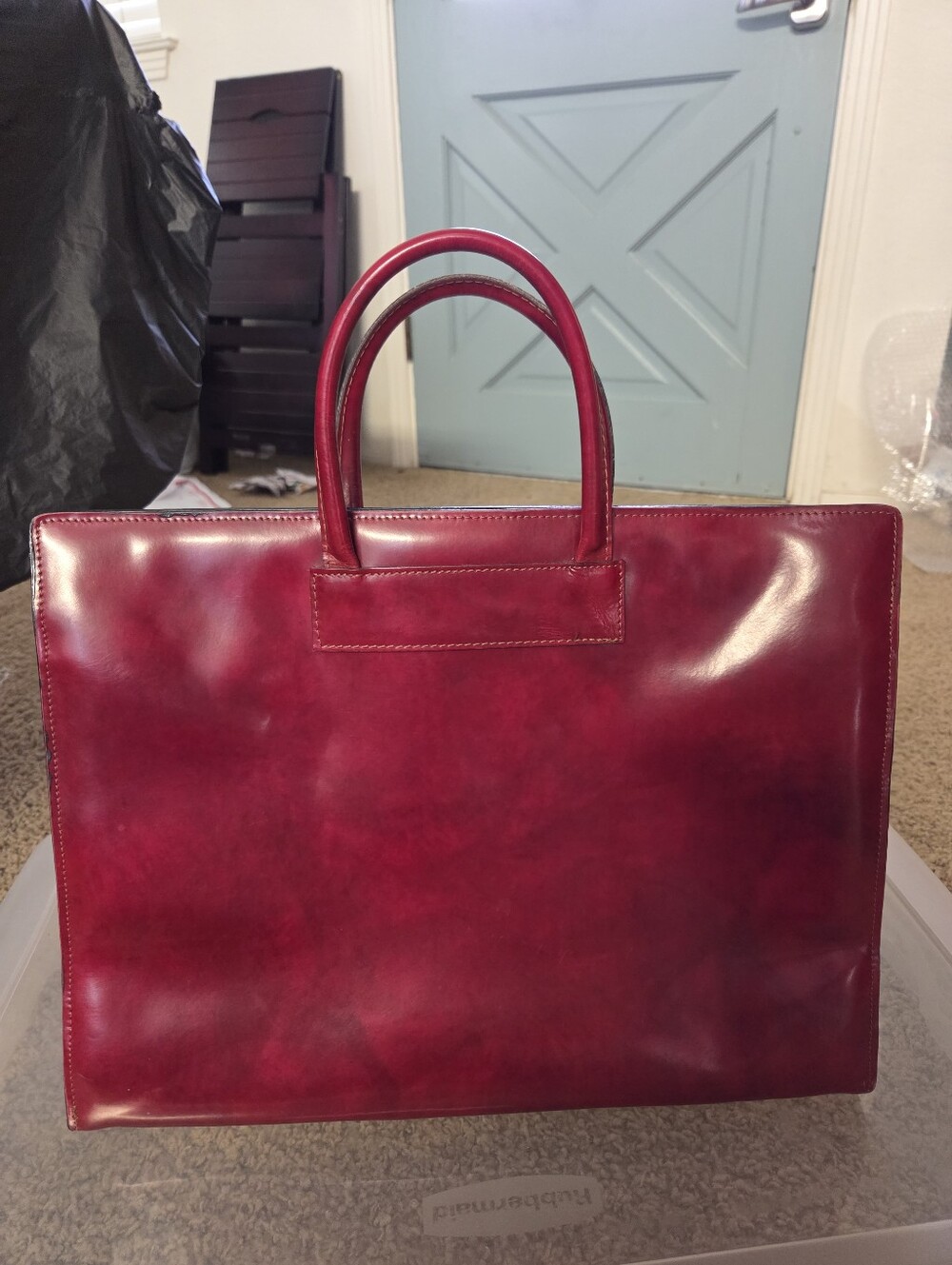 Vintage ALEX Made in Italy(Firenze) Leather Briefcase Tote Bag Laptop Work Bag